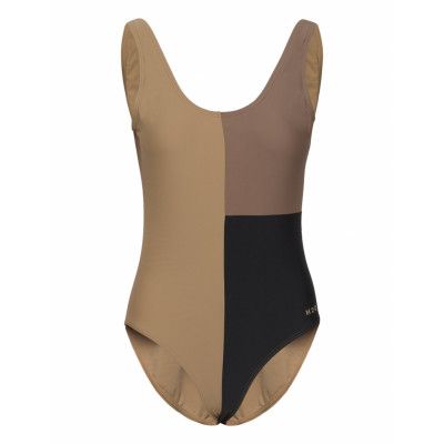 H2O Møn Colorblock Swim Suit Beige