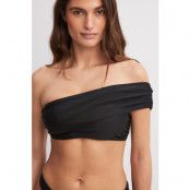 NA-KD Bikinitopp med en axel - Black