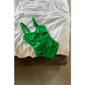 NA-KD Swimwear Baddräkt med öppen detalj framtill - Green