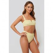 NA-KD Swimwear Baddräkt Med Hög Benskärning - Yellow