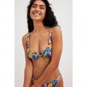 NA-KD Swimwear Bikini-BH med bygel och breda band - Flower