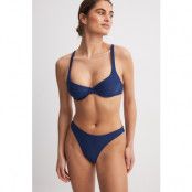 NA-KD Swimwear Bikinitrosor med hög skärning - Navy