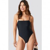 NA-KD Swimwear Straight Swimsuit - Black