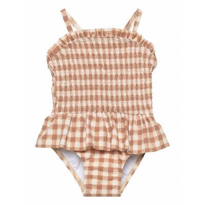 Nbffauna Swimsuit Lil Baddräkt Badkläder Brown Lil'Atelier