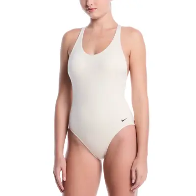 NIKE SWIM Nike Essential Scoop Neck One Piece - Cream - L