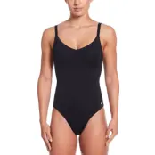 NIKE SWIM Nike Essential V Neck One Piece - Black - XL
