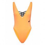 Nike W U-Back Piece *Villkorat Erbjudande Baddräkt Badkläder Orange NIKE SWIM