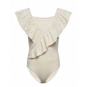 Nmffabiola Swimsuit Lil Baddräkt Badkläder Creme *Villkorat Erbjudande Lil'Atelier