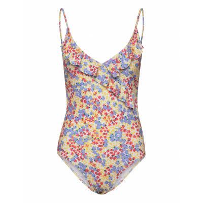 Becksöndergaard Oline Bly Frill Swimsuit Multi/patterned
