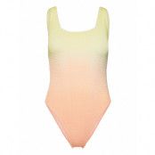 Ombre Ella Swimsuit Baddräkt Badkläder Gul Becksöndergaard