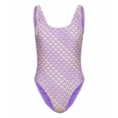 Originals Monogram 3-Stripes Swimsuit Baddräkt Badkläder Purple Adidas Performance