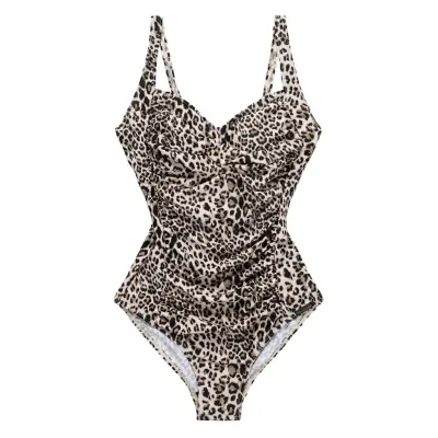 Panos Emporio Leopard Potenza Swimsuit Brun
