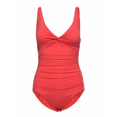 Panos Emporio Simi Solid Swimsuit Baddräkt Badkläder Orange Panos Emporio