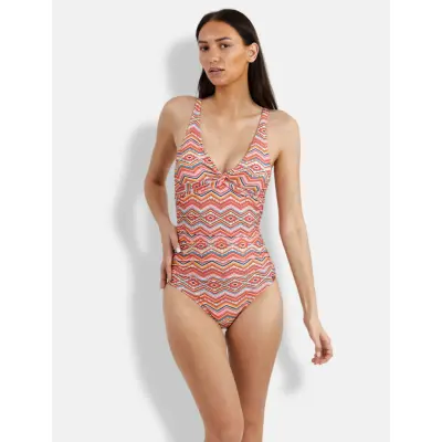 Panos Emporio Zigzag Simi Swimsuit - Pink - 40