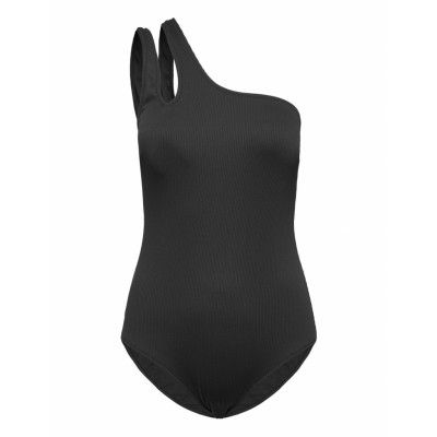 Paola Rib Os Swimsuit Baddräkt Badkläder Svart Just Female