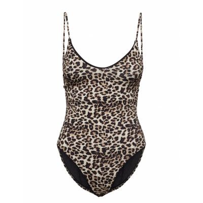 Pcgaomi Swimsuit Sww Baddräkt Badkläder Brun Pieces