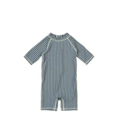 Petit Piao Swimjumpsuit Printed Blå