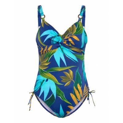 Fantasie Pichola Uw Twist Front Swimsuit With Adjustable Leg Multi/patterned