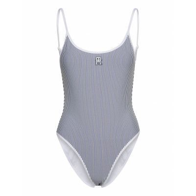 Piece Baddräkt Badkläder Blå *Villkorat Erbjudande Tommy Hilfiger