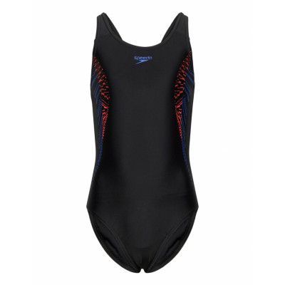 Plastisol Placement Muscleback Baddräkt Badkläder Svart Speedo