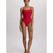 Polo By Ralph Lauren Swimwear Prl Logo Jacquard Kennedy Swimsuit - Red - XL