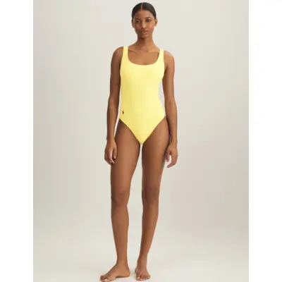 Polo By Ralph Lauren Swimwear Prl Martinique Swimsuit - Yellow - L
