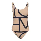 Positano Baddräkt Badkläder Beige Totême