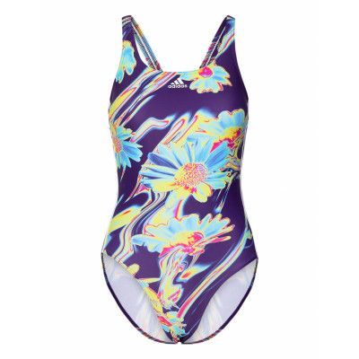 Positivisea 3-Stripes Swimsuit Baddräkt Badkläder Multi/mönstrad Adidas Performance