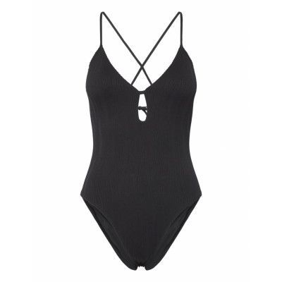 Pulp Swim Bikini Wirefree Plunge T-Shirt Swimsuit Baddräkt Badkläder Black Chantelle Beach