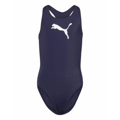 Puma Swim Girls Racerback Swimsuit Sport Swimsuits Navy Puma Swim