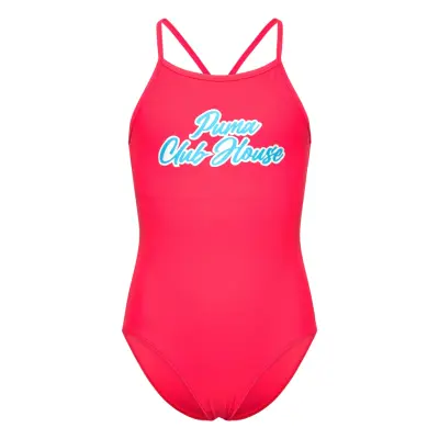 Puma Swim Puma Swim Girls Club House Swimsuit 1P Röd
