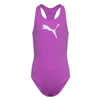 Puma Swim Puma Swim Girls Racerback Swimsuit 1P - Purple - 152
