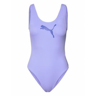 Puma Swim Women Swimsuit 1P *Villkorat Erbjudande Baddräkt Badkläder Lila Puma Swim