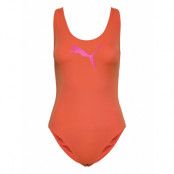 Puma Swim Women Swimsuit 1P *Villkorat Erbjudande Baddräkt Badkläder Orange Puma Swim
