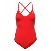 Puma Swim Women V-Neck Crossback Sw *Villkorat Erbjudande Baddräkt Badkläder Röd Puma Swim