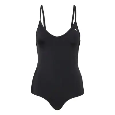 Puma Swim Women V-Neck Crossback Sw Sport Swimsuits Svart Puma Swim
