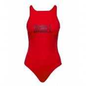 Pw Logo Bathingsuit Baddräkt Badkläder Röd O'neill