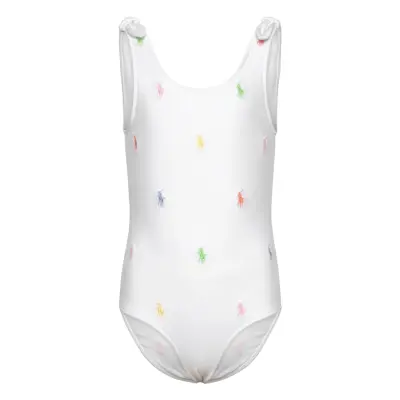 Ralph Lauren Kids Polo Pony -Piece Swimsuit Vit