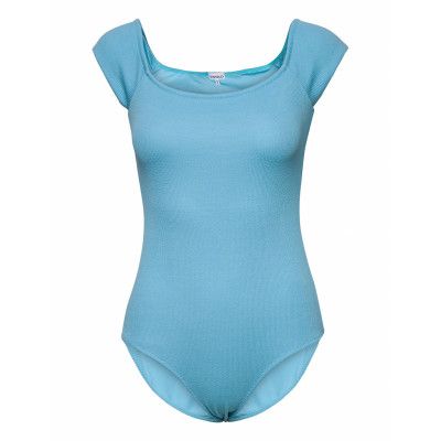 Recycled Textured Baddräkt Badkläder Blå Ganni