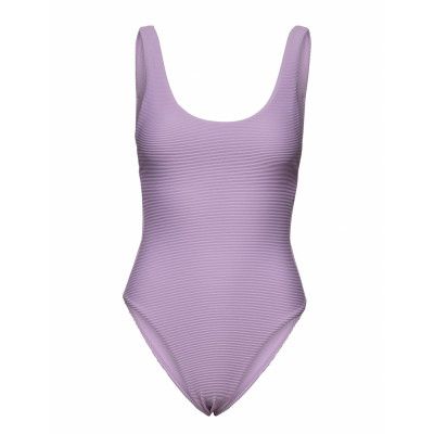 Retro Tank Maillot Baddräkt Badkläder Lila Seafolly