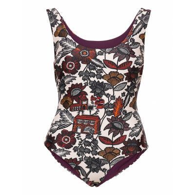 Reversible Bathing Suit In Econyl™ Quality Baddräkt Badkläder Röd Scotch & Soda