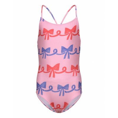 Ribbon Bow All Over Swimsuit Baddräkt Badkläder Rosa Bobo Choses