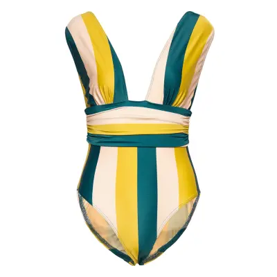 Rio Baddräkt Badkläder Gul Scampi