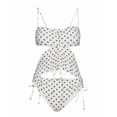 Rio Polka Dots Swimsuit Baddräkt Badkläder Vit Ivyrevel