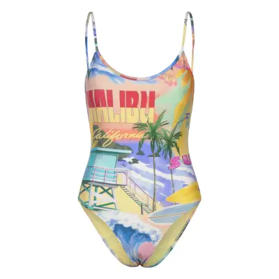 Rip Curl Hotel Malibu Cheeky One Piece - Multi/patterned - XL
