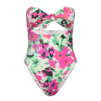 Santorini Blurred Floral Swimsuit Baddräkt Badkläder Multi/mönstrad Ivyrevel