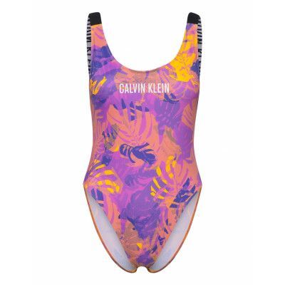 Scoop Back Piece-Rp-Print Baddräkt Badkläder Multi/mönstrad Calvin Klein