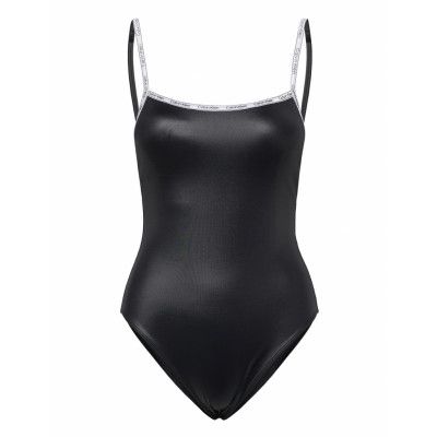 Scoop Piece Baddräkt Badkläder Svart Calvin Klein