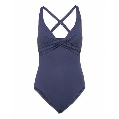 Seafolly Dd Wrap Front Maillot Baddräkt Badkläder Blå Seafolly