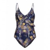 Sealife Frill Swimsuit Baddräkt Badkläder Blå Becksöndergaard